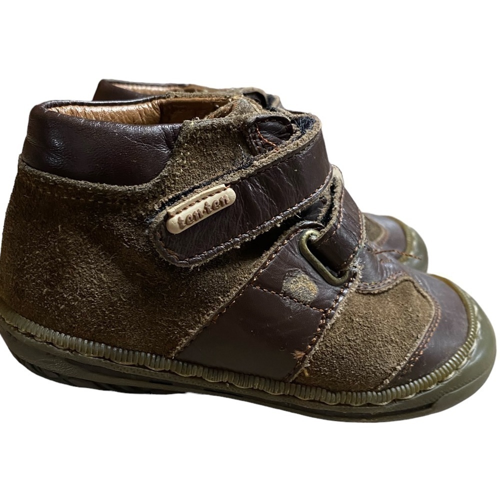 Ten-Ten Brown Velcro Strap Shoes Size 22